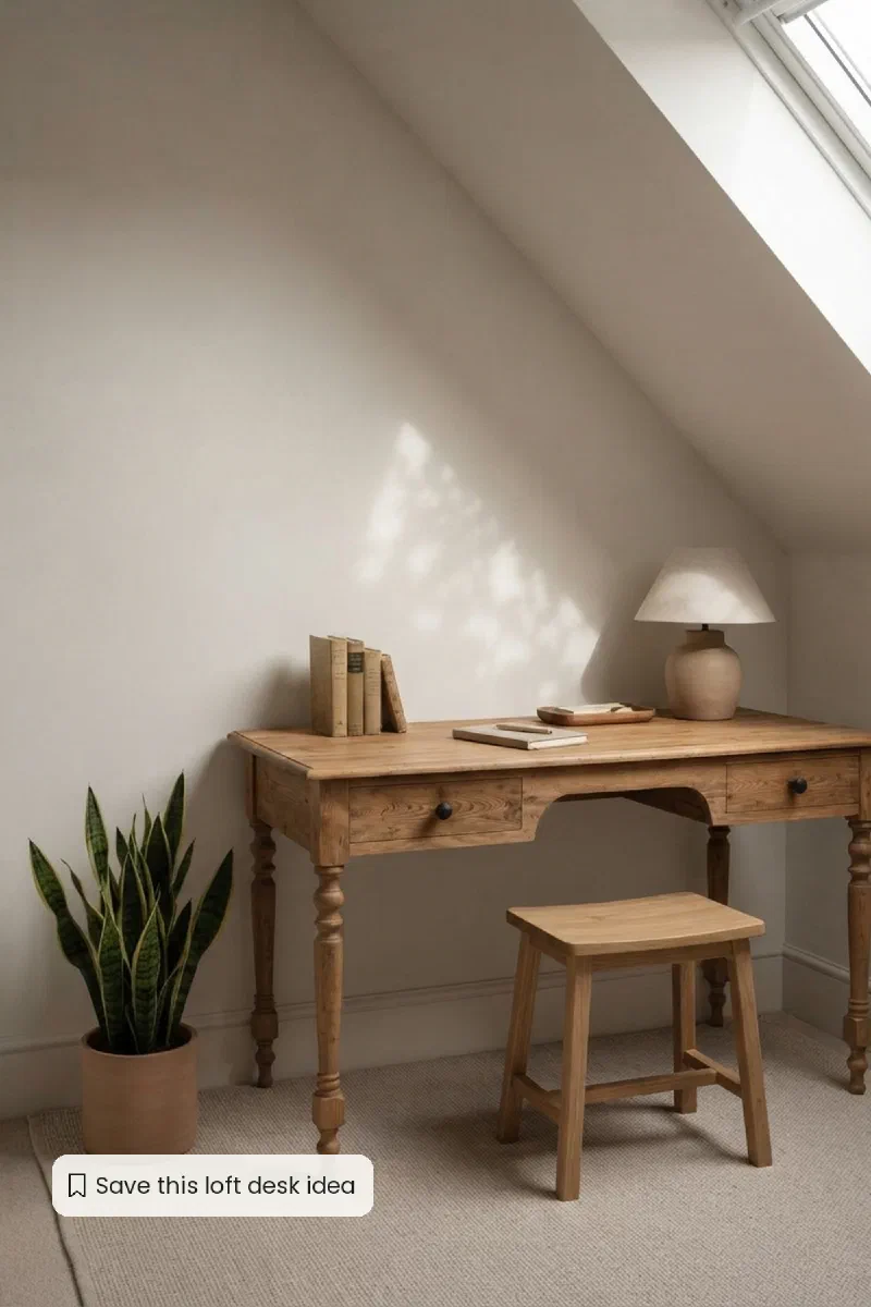 Attic workspace ideas for a more usable loft nook