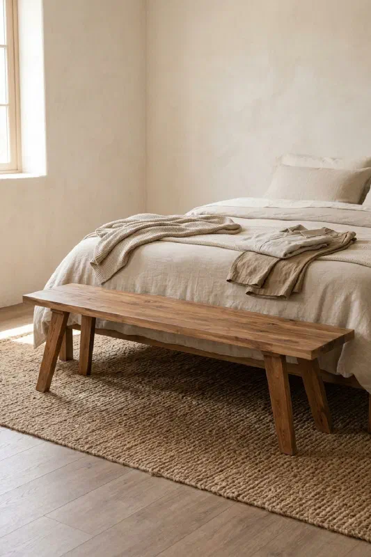 Bedroom refresh: foot-of-bed bench for a curated look