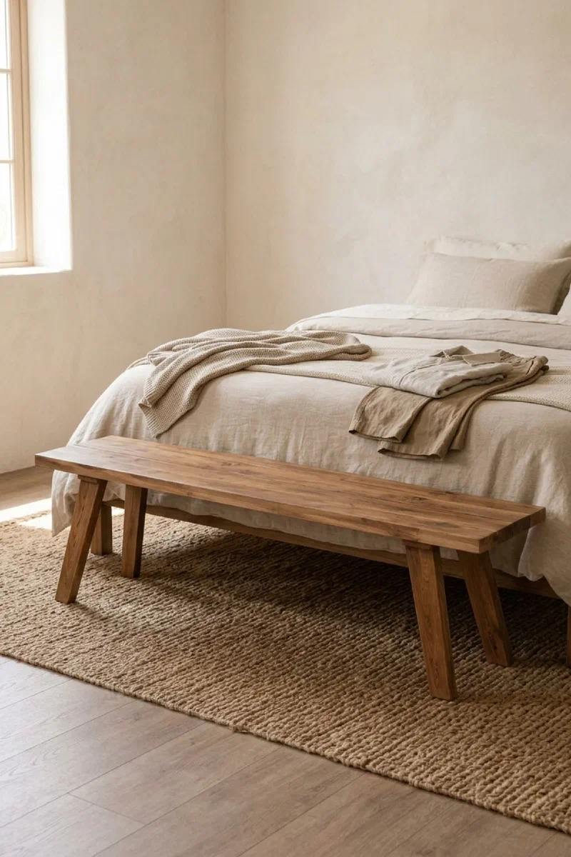 Bedroom refresh: foot-of-bed bench for a curated look