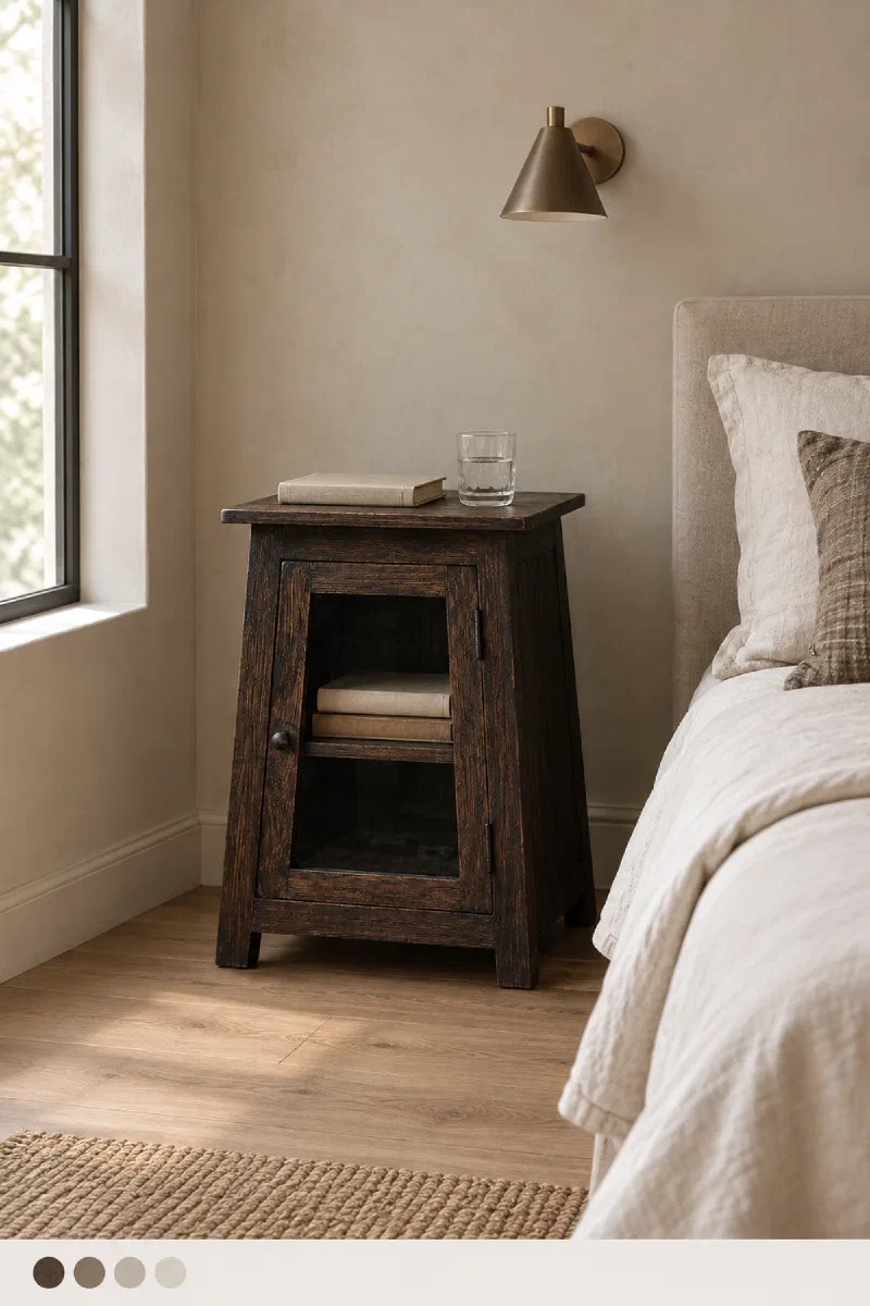 Bedroom aesthetic for a less crowded nightstand zone