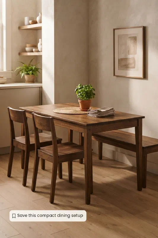 Cozy dining nook for small kitchens