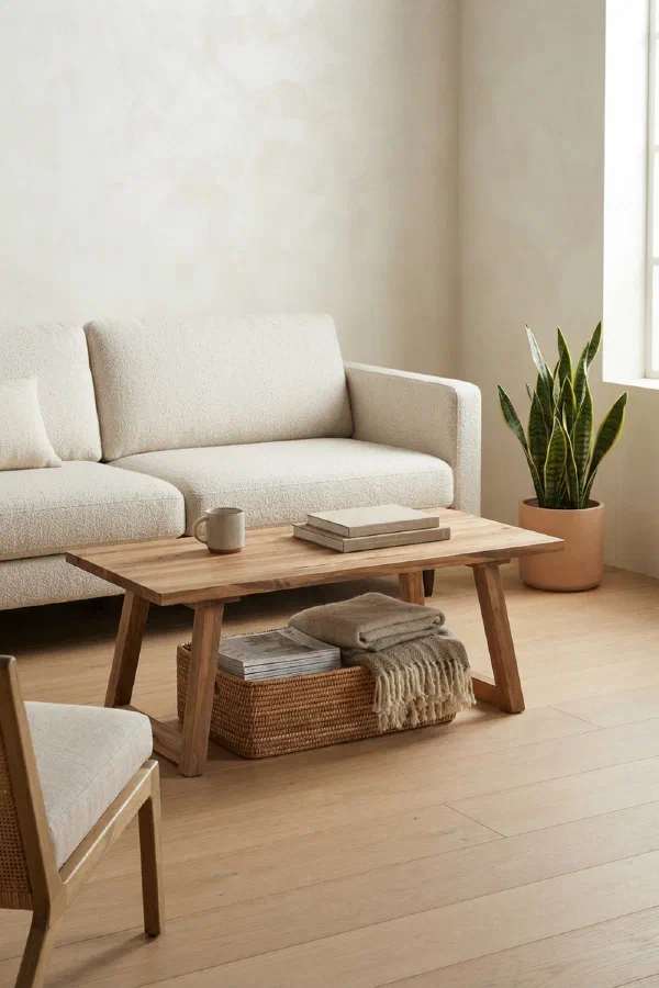 Compact living room storage solution