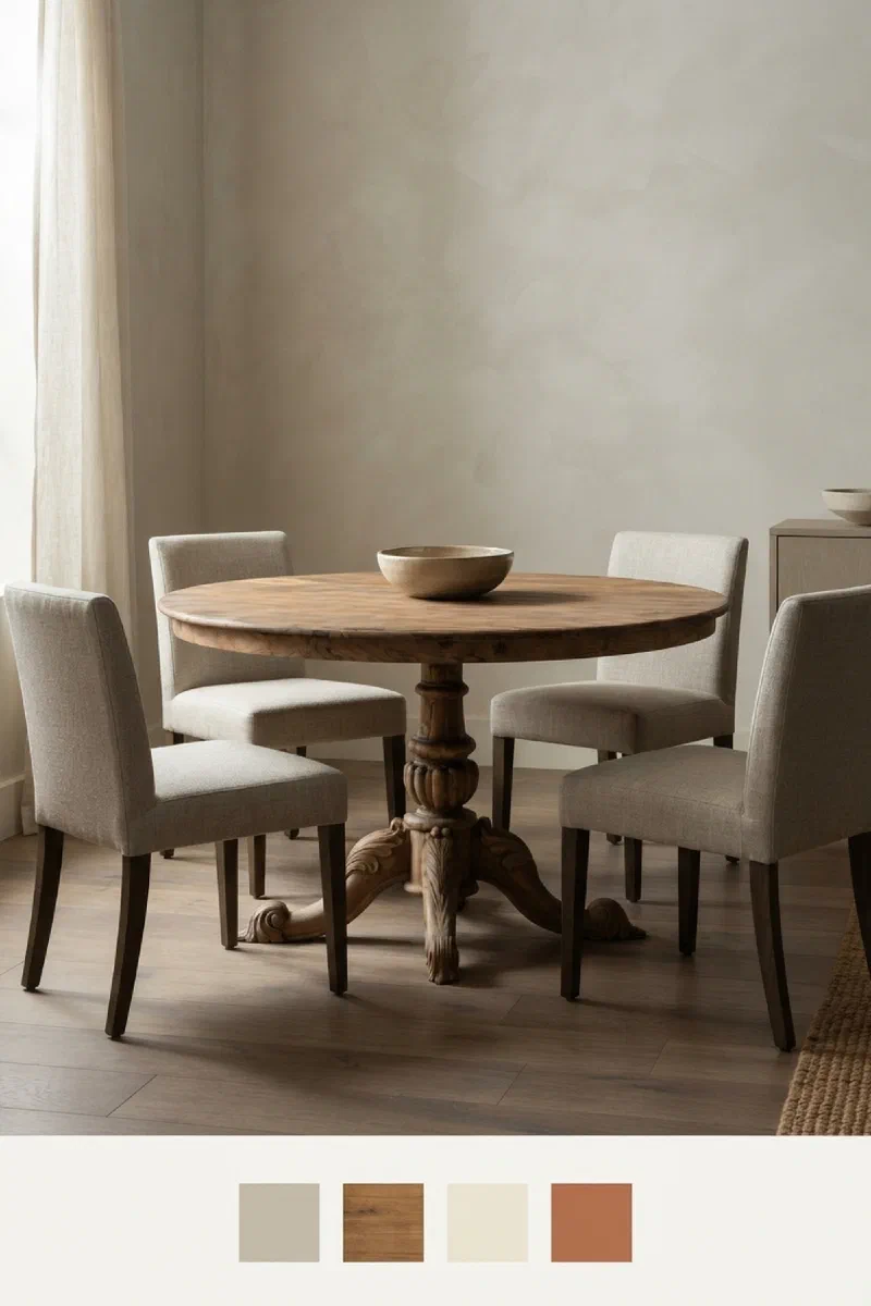 Dining area layout for softer flow and everyday gatherings