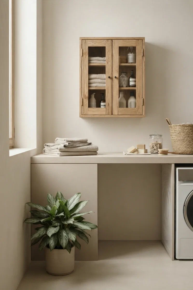 Laundry room ideas for tidier closed storage