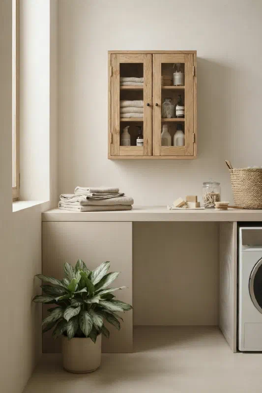 Laundry room ideas for tidier closed storage