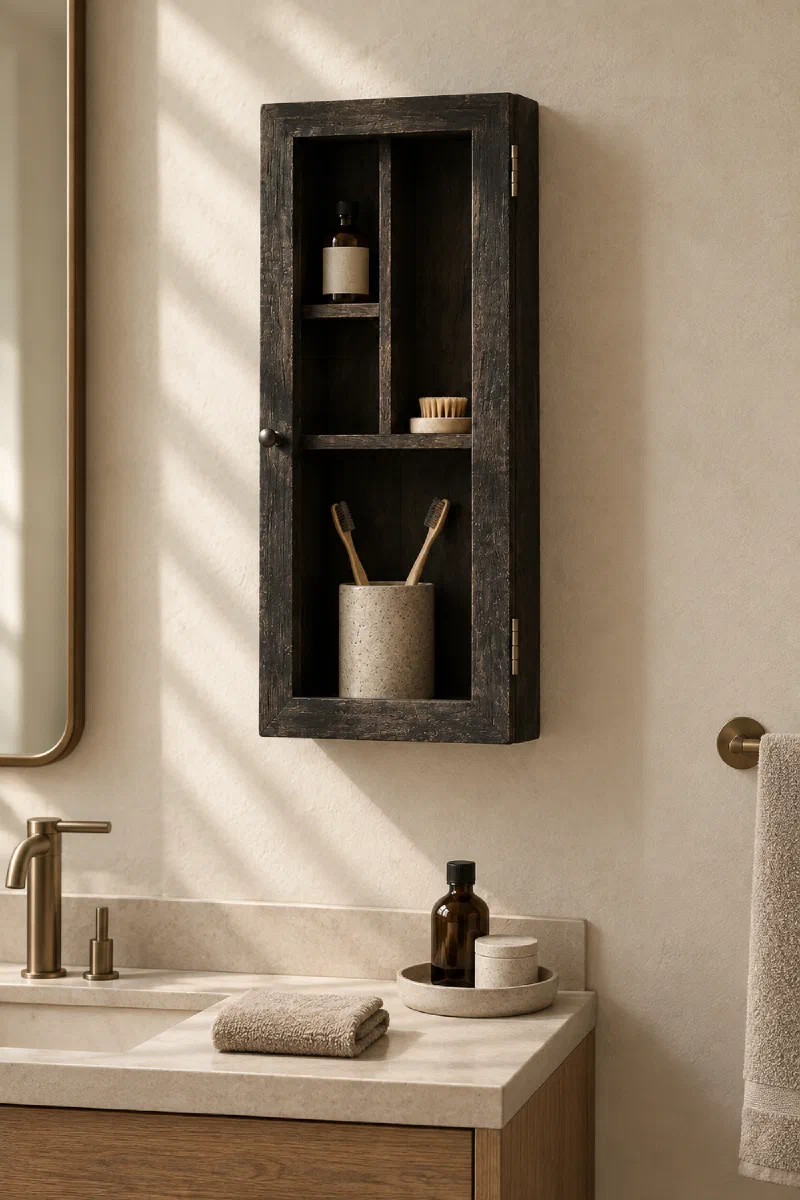 Bathroom decor ideas for a tidier vanity wall