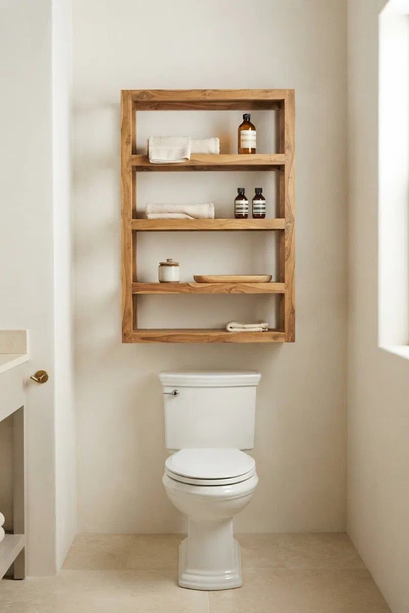 Bathroom decor ideas for smarter over-toilet storage