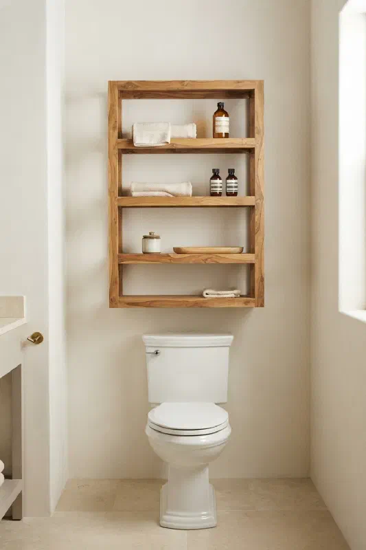 Bathroom decor ideas for smarter over-toilet storage