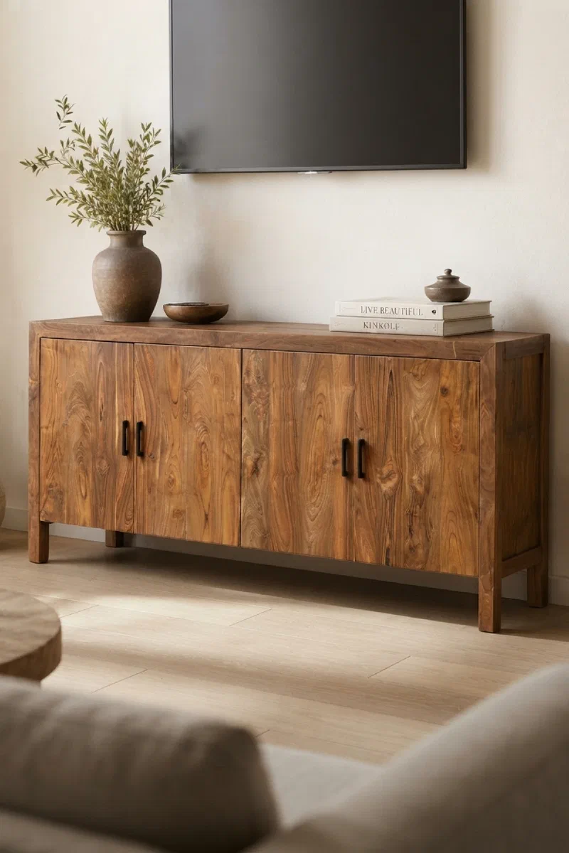 Living room decor ideas for a cleaner TV wall