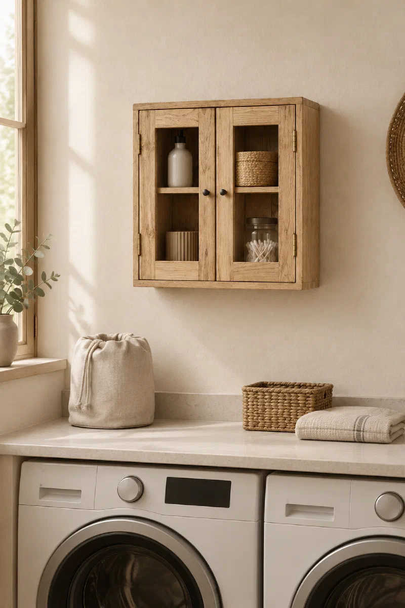 Laundry room ideas for calmer closed storage
