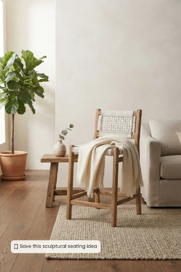 Elevate your living room with sculptural seating
