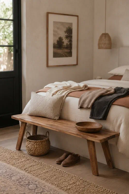 Bedroom decor ideas for a cozier foot-of-bed finish