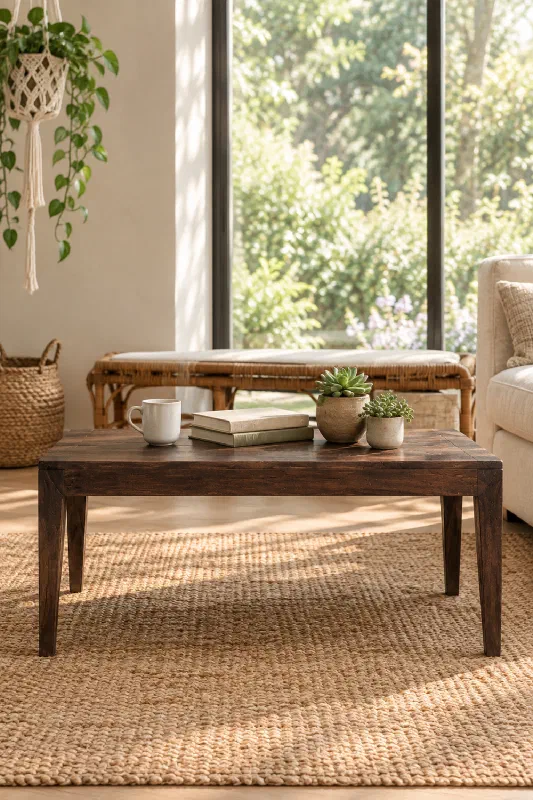 Sunroom Styling: Low-Profile Table for Light and Flow