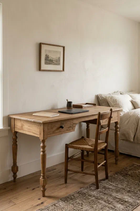 Bedroom corner idea for a useful writing nook